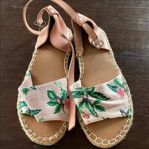 Floral Pink Espadrille Sandals